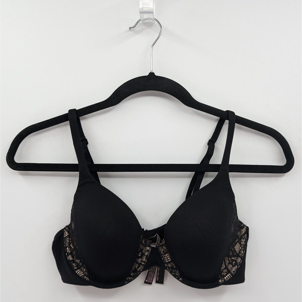 Victoria's Secret Bra Women's 34C Black Lined Perfect Coverage Body by Victoria